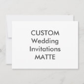 マット120ポンド6.25インチx 4.5インチ結婚式招待状 招待状 (正面)