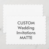 マット120 lb 7インチx 5インチ波型結婚式招待状 招待状 (正面/裏面)