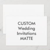 マット120 lb 7" x 5"結婚式招待状 招待状 (正面/裏面)
