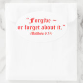 マット6:14 楕円形シール (バッグ)