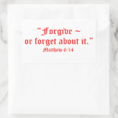 マット6:14 長方形シール (バッグ)