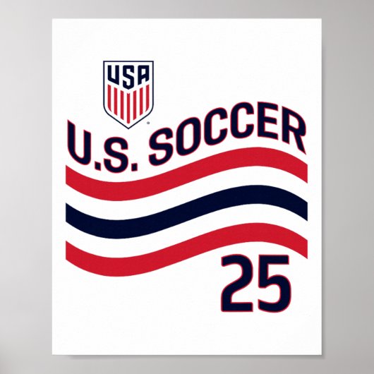 マット・フリーゼ 25 白色 USMNT 公式ライセンス ポスター (正面)