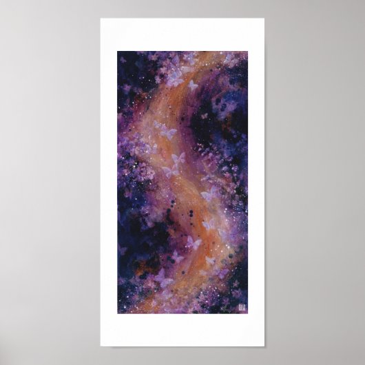 マット"蝶の歌"ファインアートプリント ポスター (正面)