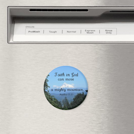 マット：17:20神への信仰は、大きな山を動かすことができる マグネット (インサイチュ (食洗機))