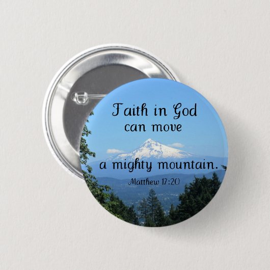 マット:17:20神への信仰は、大きな山を動かすことができる 缶バッジ (正面&裏面)