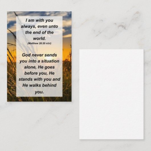 マット。28時20分、私はいつもあなたと一緒で、最後までです エンクロージャーカード (正面/裏面)