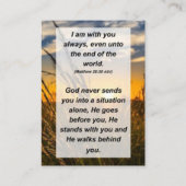 マット。28時20分、私はいつもあなたと一緒で、最後までです エンクロージャーカード (正面)