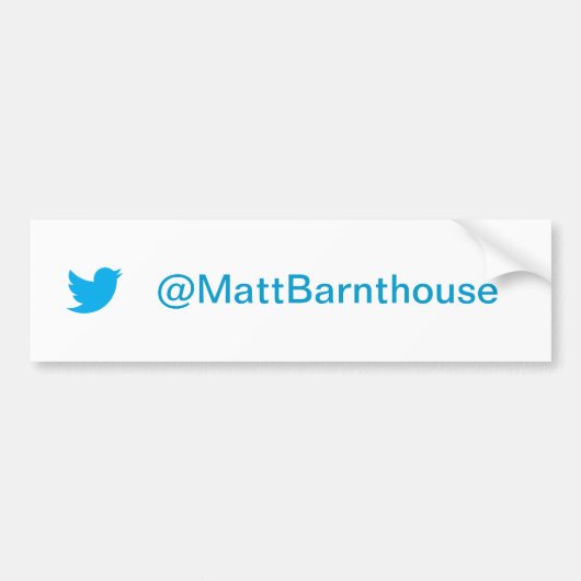 マットBarnthouseのTwitterのバンパーステッカー バンパーステッカー (正面)