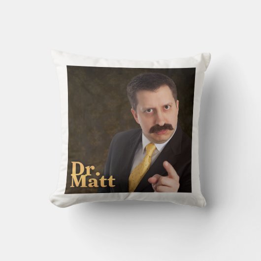 マットFace Pillow先生の クッション (正面)
