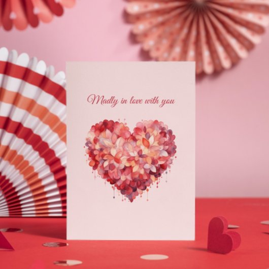 マッドインラブ |フローラハート |カスタム文字と名前 シーズンカード