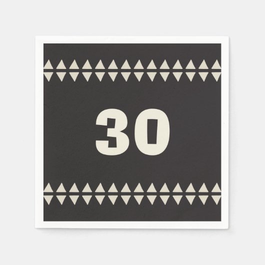 マッドクロスの誕生日パーティーの年齢 スタンダードカクテルナプキン (正面)