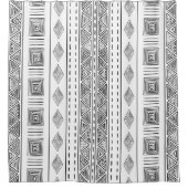 マッドクロスインスパイアの部族のパターン シャワーカーテン (正面)