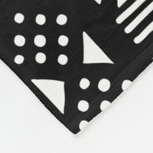 マッドクロススタイル01 – 黒 フリースブランケット (角)