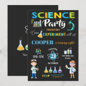 マッドサイエンスパーティー誕生日招待状 男の子 招待状 (正面/裏面)