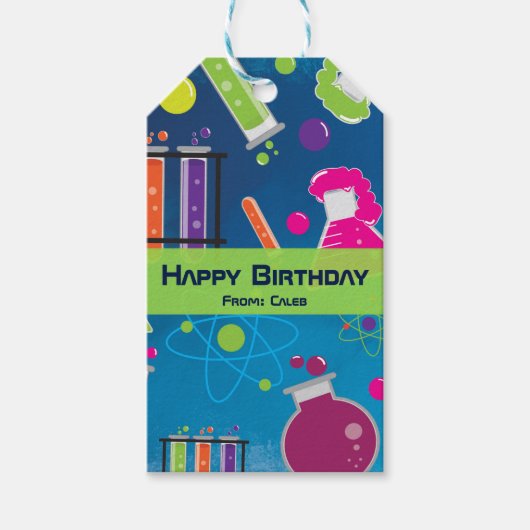 マッドサイエンス科学者 誕生日パーティーギフトタグ ギフトタグ (正面)