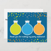 マッドサイエンス サイエンティスト バースデーパーティー サンクス ポストカード (正面/裏面)