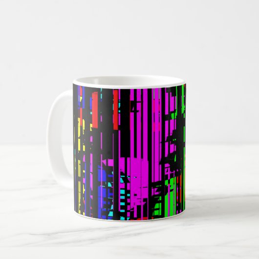 マッドストライプ コーヒーマグカップ (正面左)