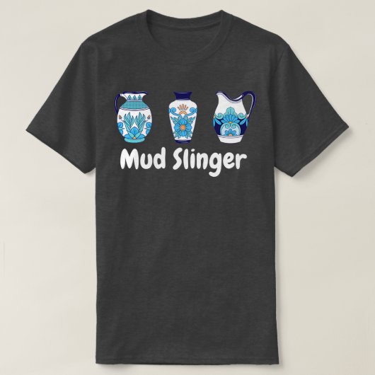 マッドスリンガー陶磁粘土 Tシャツ (デザイン正面)