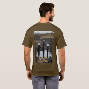 マッドダイビング メンズ ブラウン Tシャツ 裏