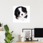 マッドドッグベビー顔プリント ポスター (ホームオフィス)