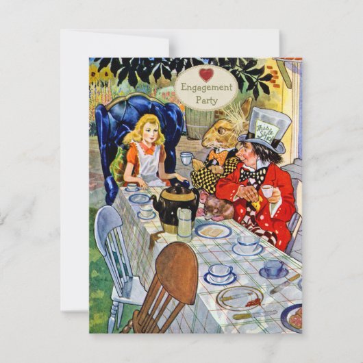 マッドハッターのエンゲージメントパーティー 招待状 (正面)