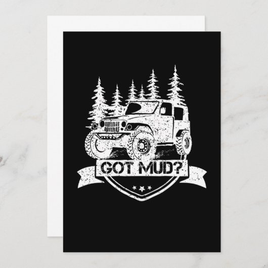 マッド得ダートヒルオフレーススポーツロードギフト 招待状 (正面/裏面)