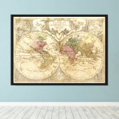 マッパトティスムンディ世界地図(1775) キャンバスプリント (インサイチュ (ウッドフロア))