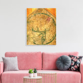 マッパムンディ, c.1290 キャンバスプリント (インサイチュ (リビング))