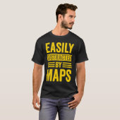 マップによって簡単に気を散らす地理先生6 Tシャツ (正面フル)