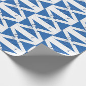 マップのアウトラインSCOTLAND SALTIREフラグ ラッピングペーパー (角)