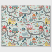 マップの折り返し紙 ラッピングペーパー (フラット)