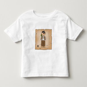 マップを持つ海賊ボーイ トドラーTシャツ