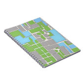 マップスパイラルノートブック – 青 ノートブック (右側)