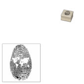 マップフィンガープリントアートスタンプ ラバースタンプ (押印)