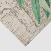マップフランスオリーブブランチヴィンテージデクペフランスのージ 薄葉紙 (詳細)