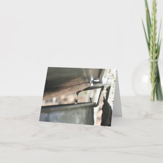 マップルシロップの樹液が流れる自然の風景 オーダーメイド ノートカード (正面)