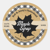 マップルシロップ ブラックリーフ バッファロープレイド クラフト ラウンドシール (正面)