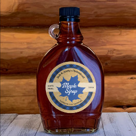 マップルシロップ ブルーリーフ バッファロープレイド クラフト ラウンドシール