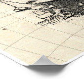 マップ上にヴィンテージダイビングスーツのポスター ポスター (角)