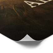 マップ上のアメリカのバイソン ポスター (角)