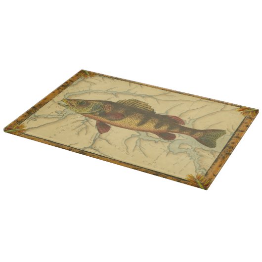 マップ上のイエローパーチ カッティングボード (角)