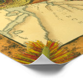 マップ上のイエローパーチ ポスター (角)