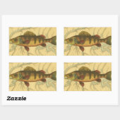 マップ上のイエローパーチ 長方形シール (シート)