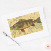 マップ上のイエローパーチ 長方形シール (封筒)