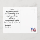 マップ上のオハイオアメリカン州と有用な情報 シーズンポストカード (裏面)