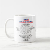 マップ上のニュー統一されたハンプシャー州州 コーヒーマグカップ (左)