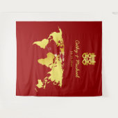 マップ先の中国の写真の背景 タペストリー (正面(横))