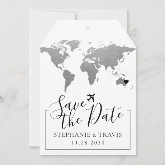 マップ先ウェディングシルバーセーブ日付ラベル (正面)