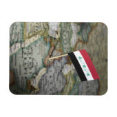 マップ内のイラク国旗 マグネット (横)
