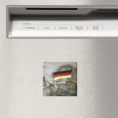 マップ内のドイツ国旗 マグネット (インサイチュ (食洗機))